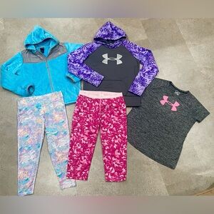 Girls UNDER ARMOUR/NORTH FACE Jacket…Leggings..Sweatshirt & Shirt, sz XL